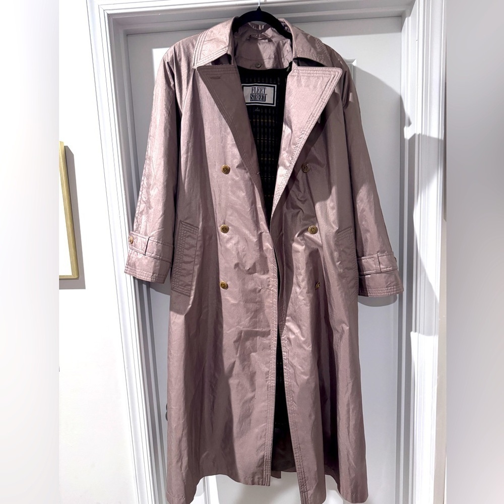 Vintage Women’s Fleet Street Long Trench Coat Jacket With Removable Liner